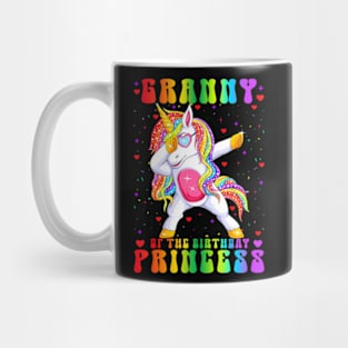 The Birthday Princess Dabbing Rainbow Unicorn Girl Mug